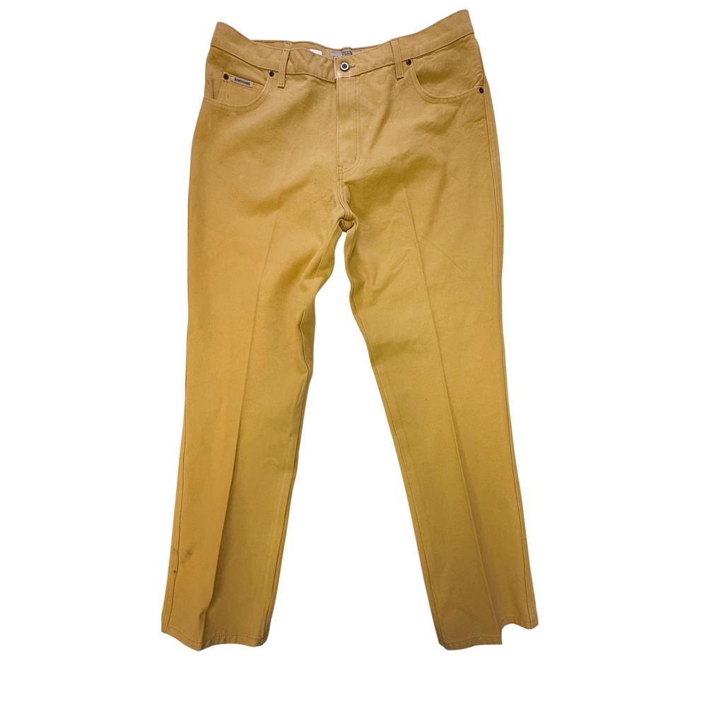 Schaefer Outfitter Ranch Hand Yellow Canvas Dungarees Mens 40x34 USA Made